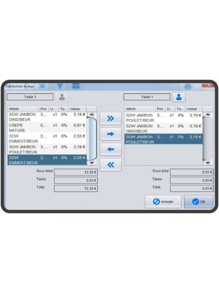 Module Gestion de Tables