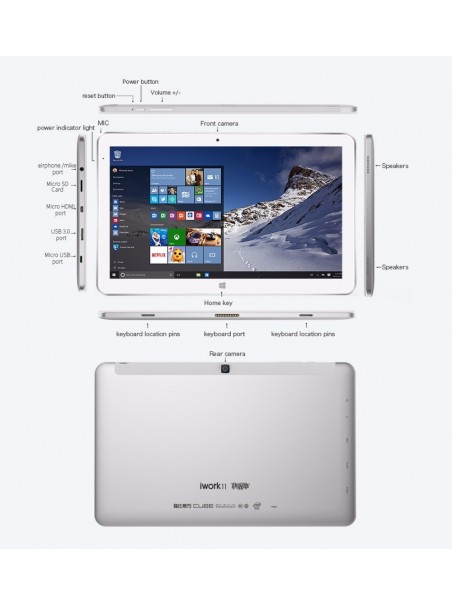 ALLDOCUBE 2 en 1 Tablette PC, Tablette avec Clavier Windows11