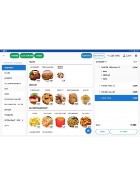 Logiciel de Caisse enregistreuse Tactile NF525 - Sans Abonnement - @Bill STANDARD 12 Mois